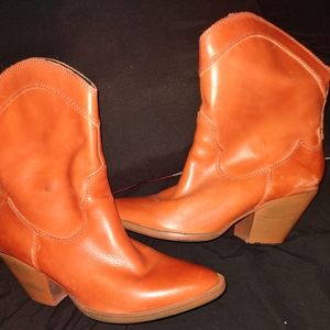 Orange ladies Cowboy Boots